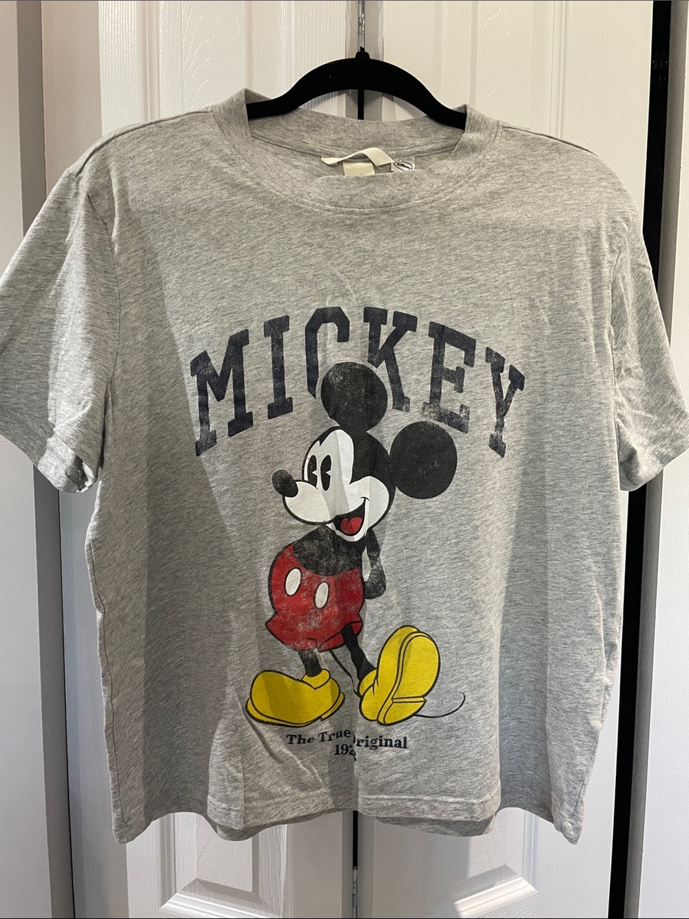 H&M Gray Mickey Mouse Short Sleeve Tee